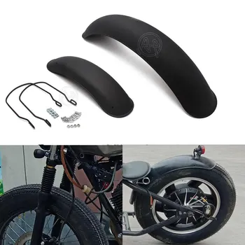 1 комплект Мотоциклетных Ретро Передних + задних черных металлических Крыльев для винтажного Harley BOB BOBBER
