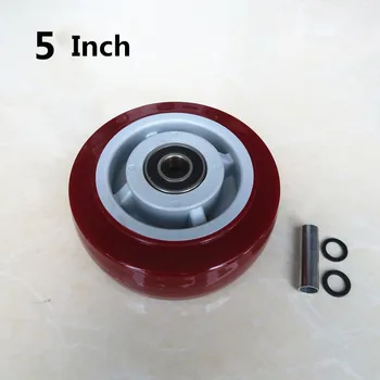 1 Предмет, 5-дюймовый ролик, красный, средний, сверхмощный, с одним колесом, ручной