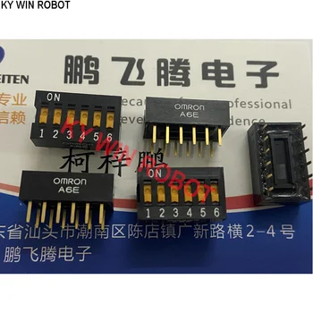 1 шт. Импортный японский переключатель набора кода A6E-6101 6-разрядный прямой штекер 2,54 мм Тип ключа с плоским набором кода