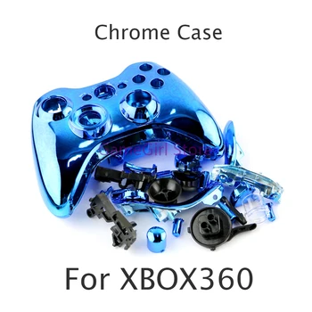 10 комплектов Хромированного корпуса, чехол с кнопками для Xbox360, Аксессуары для беспроводного игрового контроллера XBOX 360