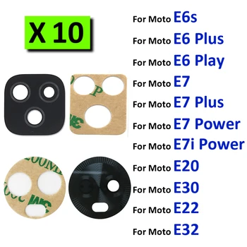 10 шт./лот Оригинальный Стеклянный Объектив Камеры Заднего вида С Клеем Для Moto E4 E7 E6 E6s E5 E7 E7i Plus Play Power E20 E30 E40 E22 E32