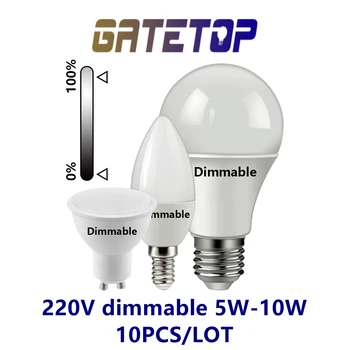 10 шт. светодиодная лампа Точечная свеча с регулировкой яркости 220 В 5 Вт-10 Вт в соответствии с ERP2.0 для применения с диммером на 90% в месяц.