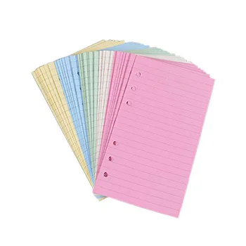 100 Страниц Многослойной бумаги формата А6 с 6 отверстиями для сменных листов Сменная бумага для блокнота для дневника путешествий