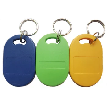 100шт RFID Брелоки 13,56 МГц Бесконтактный ABS Ключ IC Метки Токен Кольцо NFC 1k Китай Fudan S50 1K Чип Синий Желтый Зеленый