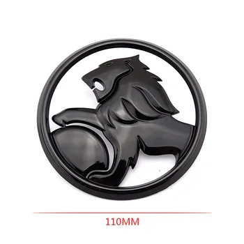 110 мм Глянцевая Черная Пластиковая Эмблема Льва Логотип Бренда Автомобиля 3D Изготовленный На Заказ Стикер Эмблемы Автомобиля