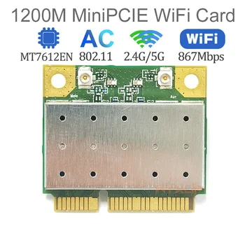 1200 М MediaTek MT7612EN 2,4 Г/5 Г 802.11AC Wi-Fi Сетевая карта мини PCIE адаптер для Linux/Android