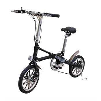 14-Дюймовый 6-ступенчатый Маленький Велосипед Из Высокоуглеродистой стали, складной, подходит для роста от 90 до 120 см, Двусторонняя складная Ножная педаль