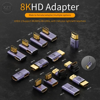 15 Вариантов HDMI-совместимого адаптера 4K 8K 60Hz 120Hz UHD2.1 HD от мужчины к женщине/от мужчины к мужчине/ от женщины к женщине с индикаторной лампой