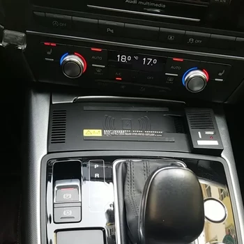 15 Вт Беспроводное Зарядное Устройство Для Audi A7 RS6 A6 C7 Держатель Телефона Центральная Мобильная Подставка Быстрое Беспроводное Зарядное Устройство A7 A6 C7 Iphone11 12 Charge