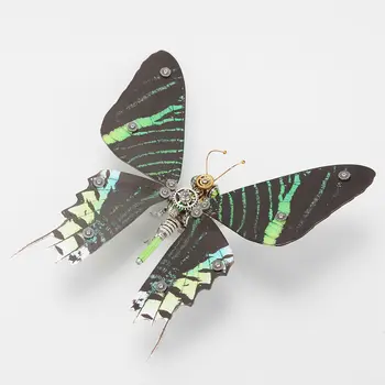 150шт 3d металлическая сборка бабочка соломенная основа панк игрушка в подарок Рождественское 3D украшение подарок прецизионная офисная мода