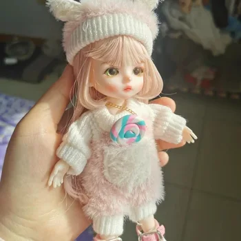 16 см Модный мини-Парик BJD Кукла с подвижным суставом, куклы для девочек, 3D Большие глаза, красивая милая игрушка 