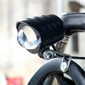 2-в-1 Светодиодная фара Для электрического Велосипеда, Скутера, Водонепроницаемый передний фонарь с роговыми аксессуарами