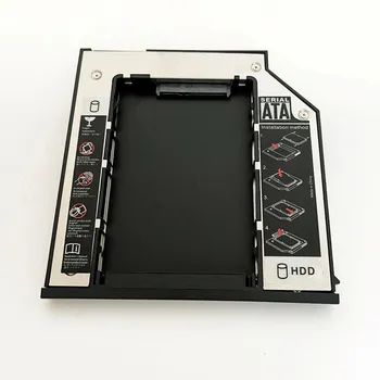 2-й Жесткий диск SSD Оптический Слот для жесткого диска Caddy Frame Адаптер с Защелкой для извлечения для Dell E6400 E6500 M2400 M400 M4500 E6410 E6510