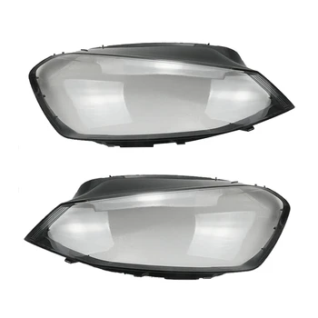 2 предмета для Golf 7 MK7 2014 2015 2016 2017 Автомобильная прозрачная линза головного света, абажур в виде ракушки (правая и левая сторона)