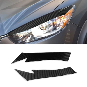 2 шт. Автомобильные Фары из Углеродного волокна, Накладка для бровей и век Для Mazda CX5 2013-2016, Автомобильные наклейки, накладка для век
