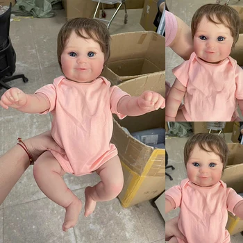 20-дюймовая Кукла Мэдди Реборн из Ткани для Тела или Всего Тела, Силиконовая Кукла Bebe Reborn для Сборки, Водонепроницаемая Игрушка для Ванны, 3D Игрушки для Кожи для Девочки