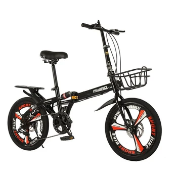 20-дюймовый детский велосипед, Складной Велосипед С передним и задним двойным дисковым тормозом, Цельное колесо из магниевого сплава