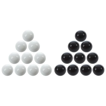 20 шт., стеклянные шарики Диаметром 16 мм, Стеклянные шарики для украшения, цветные Самородки, игрушка, черно-белая