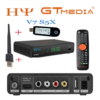 200ШТ GTMEDIA V7 S5X WIFI DVB-S2 HD PowerVu спутниковый ресивер DVB-S/S2/S2X AVS + VCM/ACM