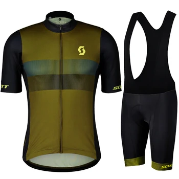 2023 Scott Pro Bicycle Team Майо с коротким рукавом Ciclismo Мужские комплекты из Джерси для велоспорта Летняя дышащая велосипедная одежда Костюм