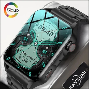 2023 Смарт-часы с NFC Для мужчин, экран AMOLED HD, всегда отображающий время вызова по Bluetooth, Водонепроницаемые умные часы для женщин для Android Apple
