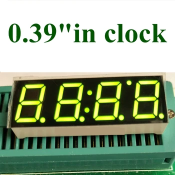 20ШТ 7-сегментный дисплей Afficheur 4 цифры СВЕТОДИОДНЫЕ Часы 7-Сегментный дисплей 0,39 дюйма анод 4 Цифровые часы Segmentos 0,39 Зеленый