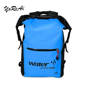 25Л Сухая водонепроницаемая сумка для улицы, сухой рюкзак, ведро, плавающие сухие сумки для хранения для катания на лодках, рыбалки, рафтинга, плавания, каякинга
