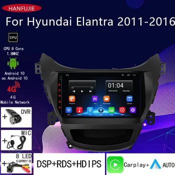 2din 4 + 64G Android Авто Радио мультимедийный плеер CarPlay GPS Навигация без DVD для Hyundai Elantra Avante I35 2014 2011-2016