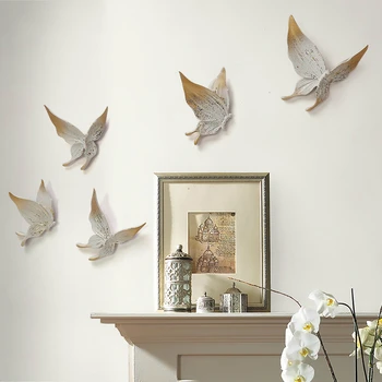 3D стерео рельефные украшения в виде бабочек для украшения стен дома Эстетичный декор комнаты