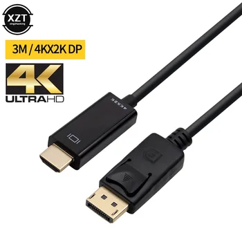 4K 30MHz Displayport-HDMI-совместимый 4K кабель-адаптер 1080P конвертер кабель для HP Dell Lenovo Asus PC ноутбук монитор 1,8 М 3 м