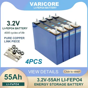 4шт 3,2 В 55Ah LiFePO4 литий-железофосфатная батарея для 4s 12V 24V 3C, модификация аккумуляторов для мотоциклов M6 Stud