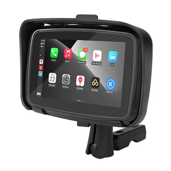 5-дюймовый мотоциклетный беспроводной Apple Carplay Android Auto, портативная навигация, GPS, сенсорный экран, Водонепроницаемый дисплей для мотоцикла