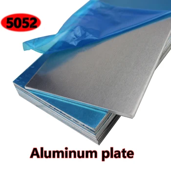 5052 Алюминиевая листовая пластина Плоский алюминиевый лист DIY Толщиной 3 мм, 5 мм, 6 мм, 100x100 мм, 100x200 мм, настраиваемый