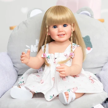 55 см Cammi Силиконовая Сборка для Всего Тела, Популярная Кукла для девочек, Водонепроницаемые детские игрушки Reborn для