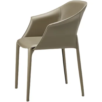 6-1 Итальянское легкое роскошное седло, дизайнерская модель, высококачественное кожаное кресло для переговоров в гостиничном клубе, кожаное седло