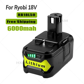 6000 мАч Литий-ионная Аккумуляторная Батарея для Электроинструмента Ryobi 18V BPL1820 P108 P109 P106 P105 P104 P103 RB18L50 BTL-1815
