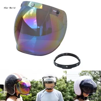 6XDB Универсальный 3-защелкивающийся козырек мотоциклетного шлема с открытым лицом, солнцезащитный козырек с козырьком-