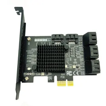 8/6/4 Порта SATA 3 PCI Express Карта расширения PCI-E SATA Контроллер PCIE 1X к SATA3.0 карта 6 ГБ Адаптер Дополнительные карты для жесткого диска SSD