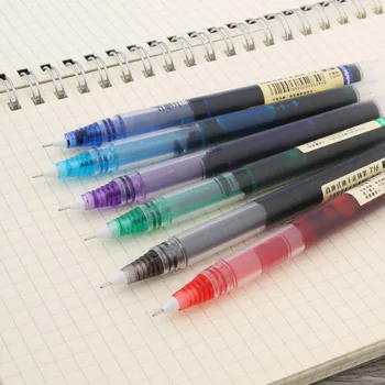 8шт Цветные Гелевые Ручки 0,5 мм Европейского Стандарта Типа Иглы Быстросохнущие Чернильные Ручки Для Сдачи Экзамена Школьные Канцелярские Принадлежности