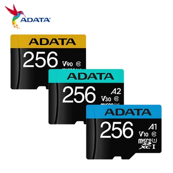 ADATA Micro SD 128 ГБ 256 ГБ 512 ГБ Карта памяти 32 ГБ 64 ГБ TF Флэш-карты U1 U3 4K 8K A1 A2 microSD C10 V30 V90 для Телефона