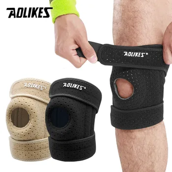 AOLIKES 1 шт. наколенник с боковыми стабилизаторами и гелевыми накладками для коленной чашечки от боли в колене, Поддерживающий наколенник для бега, тренировок, артрита