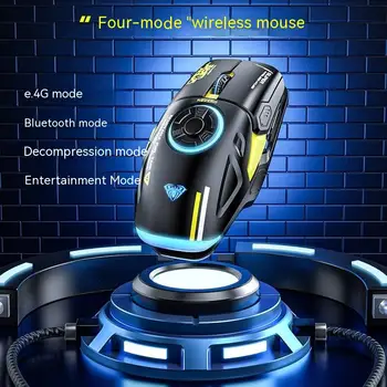 Aula H530 Мышь Leobog Dula Mode Мышь Bluetooth Беспроводная 2,4 g Геймерская Киберспортивная Rgb Вращающаяся Мышь Аксессуар Для ПК Подарок Игроку