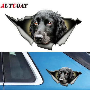 AUTCOAT 1 шт., Забавная Черная Собака, наклейка на автомобиль, Мультяшные наклейки, Наклейка на окно ноутбука, Стену, Автомобиль, Грузовик, Мотоцикл