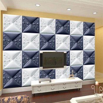 beibehang Бесшовная 3D большая фреска Европейская мягкая упаковка обои для гостиной диван ТВ фон 3D стереоскопическое видео