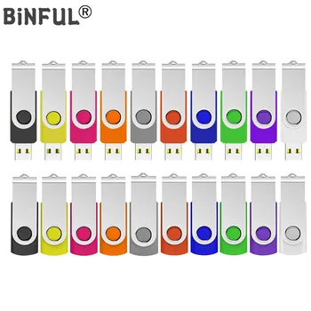 BinFul металлический USB флэш-накопитель 64 ГБ флеш-накопитель Высокоскоростной USB флэш-накопитель 2,0 4 ГБ 8 ГБ 16 ГБ 32 ГБ 128 Г 256 Г флешка Бесплатный пользовательский логотип