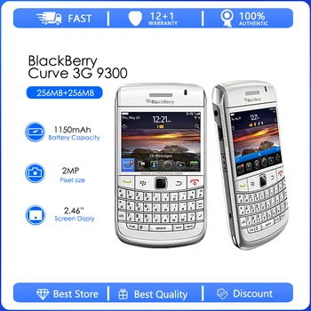 Blackberry 9300 Восстановленный-Оригинальный WCDMA 3G 2,44 дюйма 5MP 512 МБ оперативной памяти 1500 мАч GPS WIFI GPS Сотовый телефон Бесплатная доставка