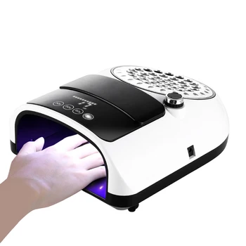 BQ-666 Новый 2-в-1 маникюрный станок 126 Вт, аппарат для световой терапии ногтей, 60 Вт, пылесос для ногтей, сменный фильтр