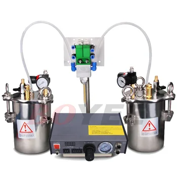 BY-31AB Автоматическая машина для дозирования двойной жидкости, Клапан для дозирования двойной жидкости, Бочка под давлением 5 + 10л