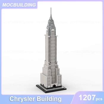 Chrysler Building Масштаб 1: 800 Архитектурная модель MOC, блоки, сделай сам, Собери Кирпичи, Креативные Рождественские детские игрушки, подарки 1207 шт.