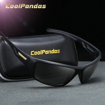 CoolPandas Модные Спортивные Солнцезащитные очки с Выпученными глазами, Поляризованные Мужские Ветрозащитные Очки Для Вождения, Зеркальные Очки С Антибликовым покрытием, Lunettes de soleil